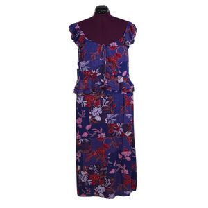Sofia Vergara  Long  Sleeveless Midi Dress XXL Flowy Floral Print Ruffles